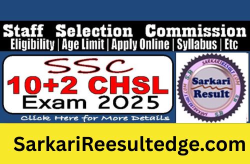 SSC CHSL Online Form 2025